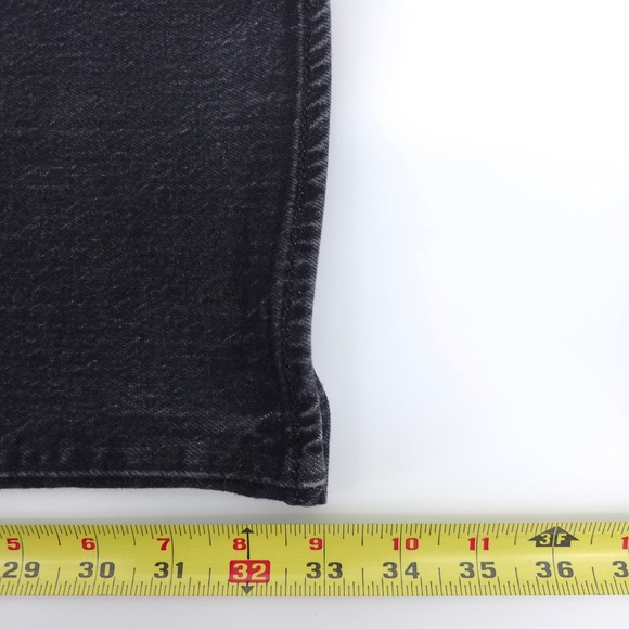 Levis Mens Jeans 501 Original 38x34 Black Straight Leg Stretch Denim Pants - Picture 12 of 12